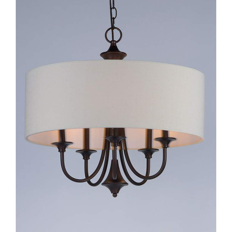 Image 4 Maxim Bongo 22 inch Wide Oil Rubbed Bronze Shade Chandelier more views