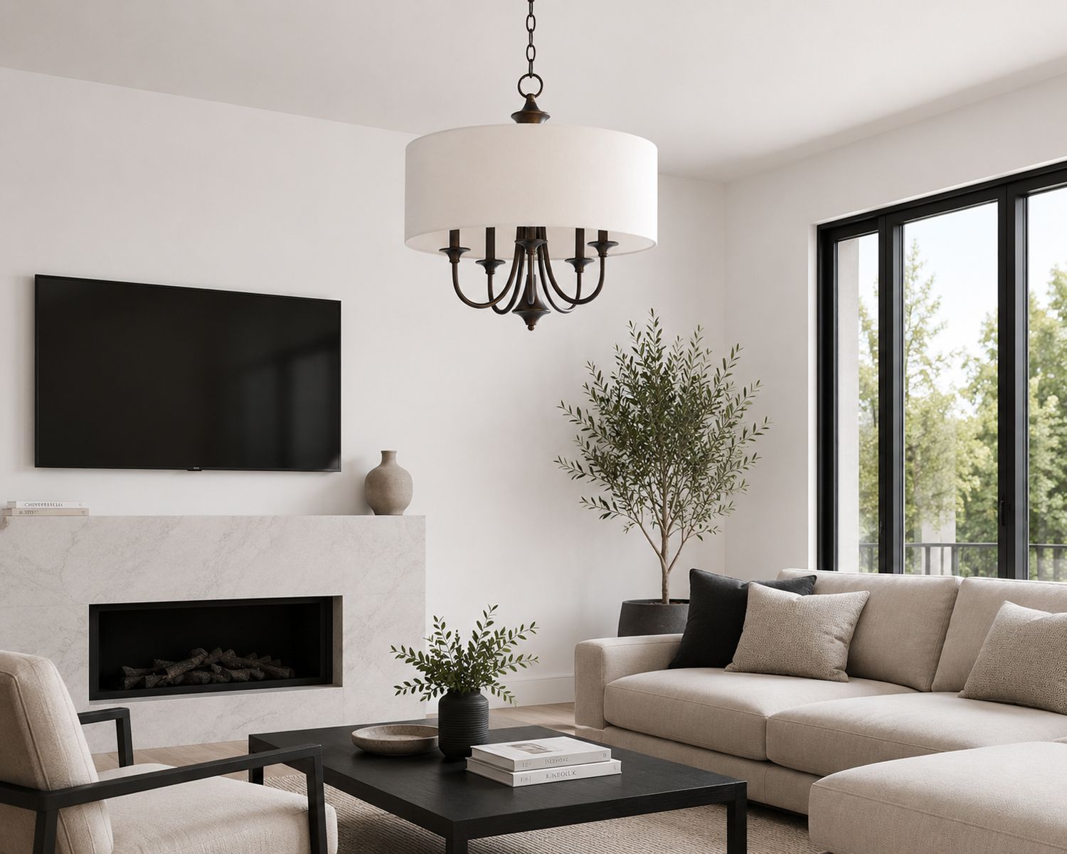 Image 5 Maxim Bongo 22" Wide Oil Rubbed Bronze Shade Chandelier more views