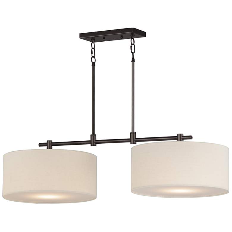 Image 1 Maxim Bongo 42" Wide Oil-Rubbed Bronze 2-Light Linear Pendant