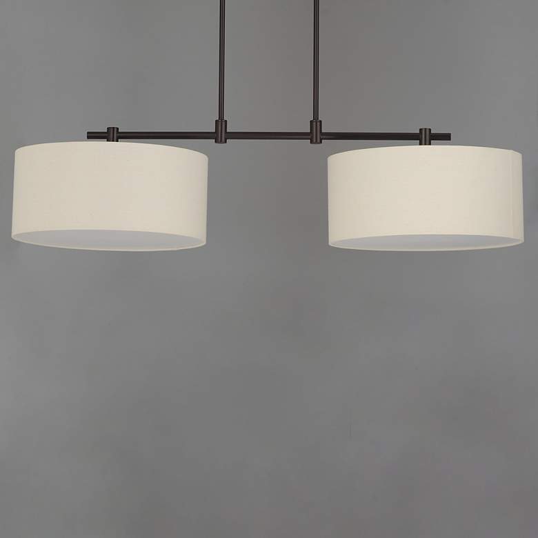 Image 2 Maxim Bongo 42" Wide Oil-Rubbed Bronze 2-Light Linear Pendant more views