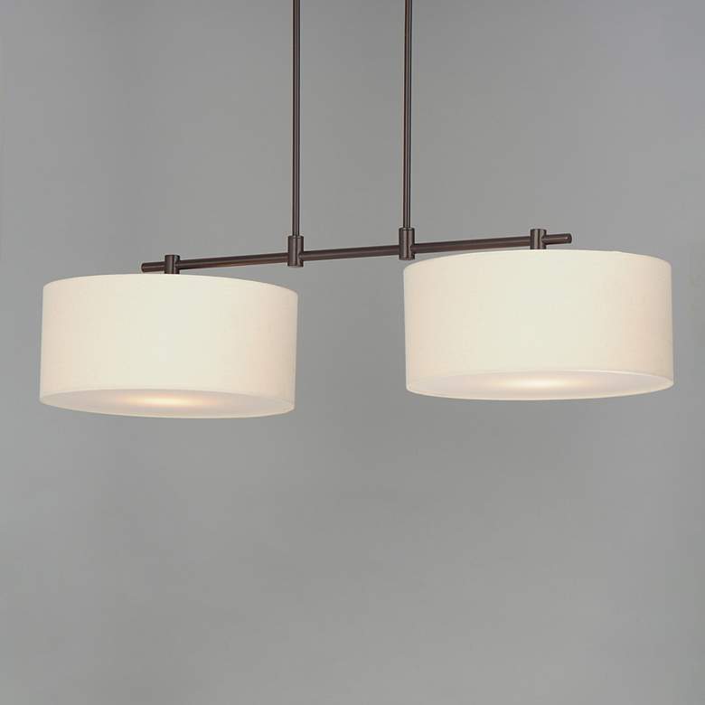 Image 3 Maxim Bongo 42" Wide Oil-Rubbed Bronze 2-Light Linear Pendant more views