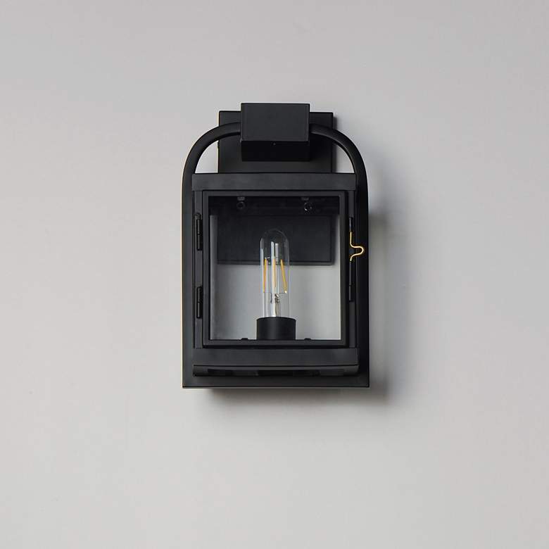 Image 2 Maxim Bonham 12" High Black Small Outdoor Wall Sconce more views