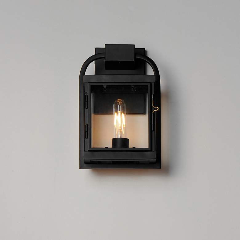 Image 3 Maxim Bonham 12" High Black Small Outdoor Wall Sconce more views