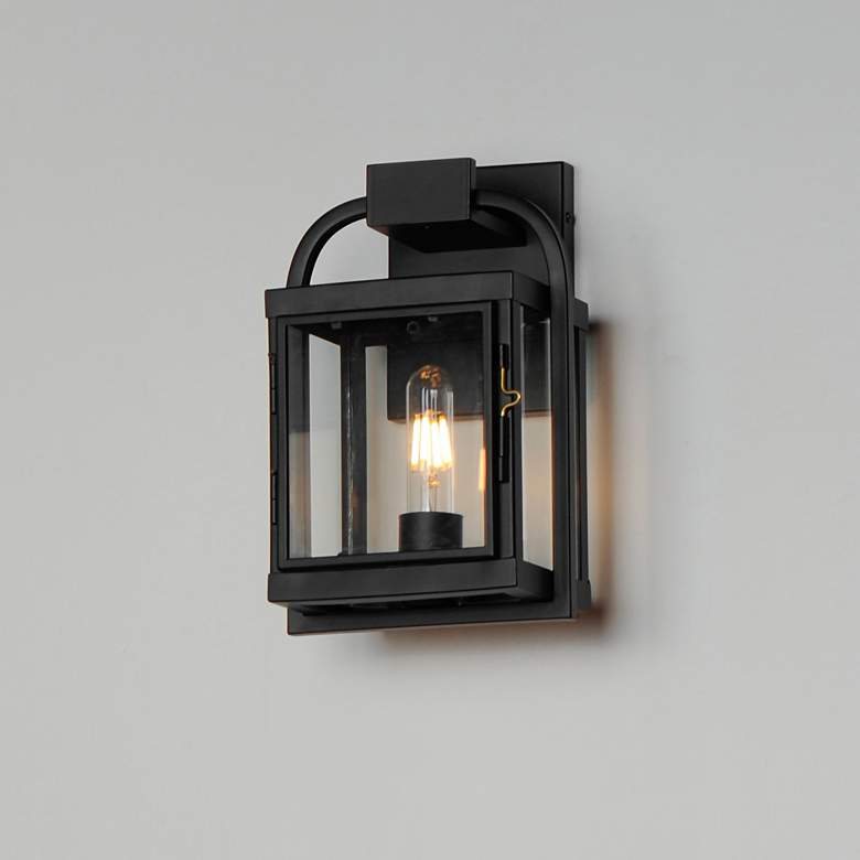 Image 4 Maxim Bonham 12" High Black Small Outdoor Wall Sconce more views