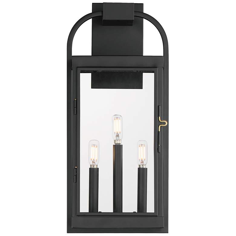 Image 1 Maxim Bonham 21" High Black Large Outdoor Wall Sconce