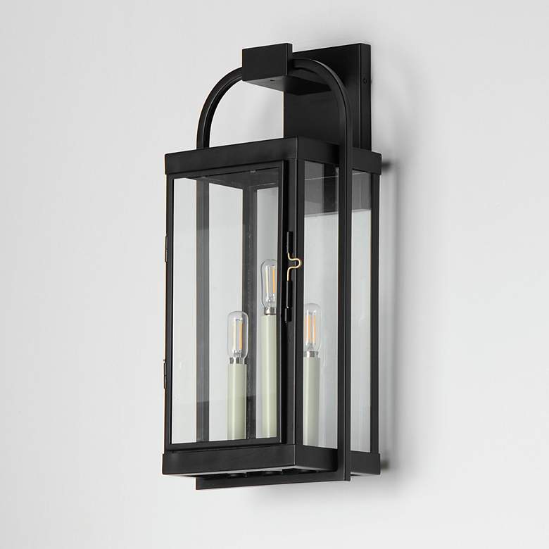 Image 3 Maxim Bonham 21" High Black Large Outdoor Wall Sconce more views