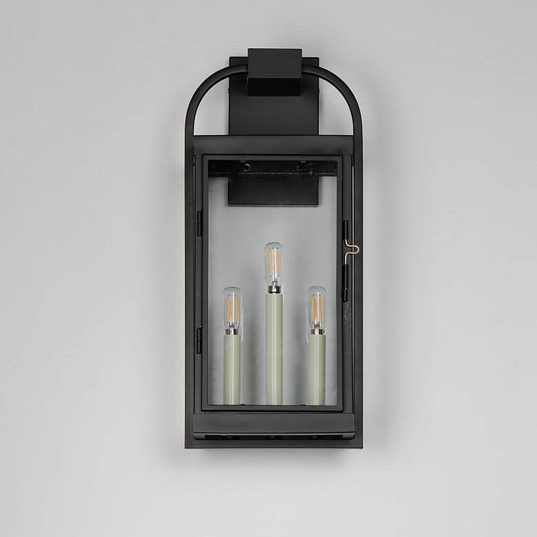 Image 4 Maxim Bonham 21" High Black Large Outdoor Wall Sconce more views