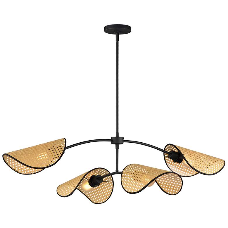 Image 3 Maxim Bonnet 44 3/4" Wide Black 4-Light Chandelier