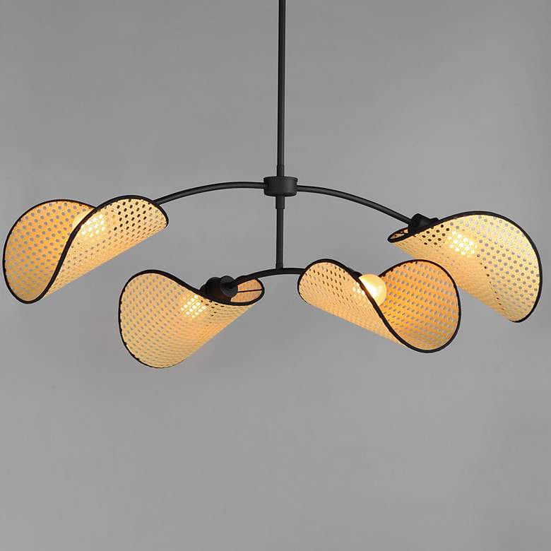Image 5 Maxim Bonnet 44 3/4" Wide Black 4-Light Chandelier more views
