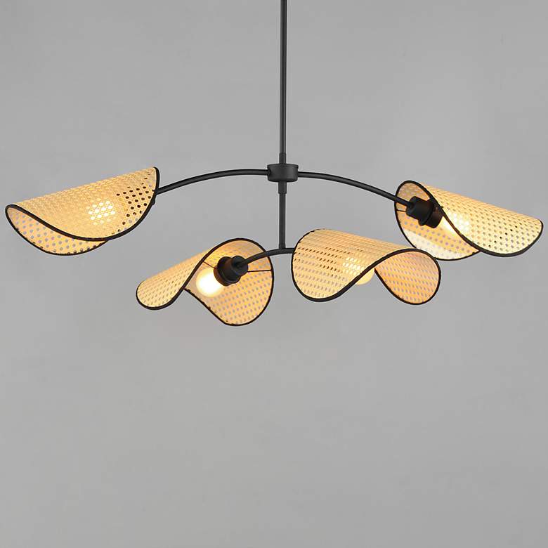 Image 6 Maxim Bonnet 44 3/4" Wide Black 4-Light Chandelier more views