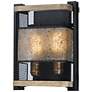 1_Maxim Boundry 13 1/4" High Black and Barn Wood Wall Sconce