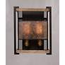 5_Maxim Boundry 13 1/4" High Black and Barn Wood Wall Sconce more views
