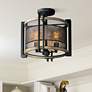 Thumbnail1 of Maxim Boundry 16 1/2"W Black Barn Wood 3-Light Ceiling Light