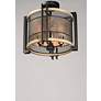 Thumbnail3 of Maxim Boundry 16 1/2"W Black Barn Wood 3-Light Ceiling Light more views