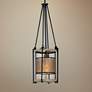 1_Maxim Boundry 9" Wide Industrial Black and Barn Wood Mini Pendant