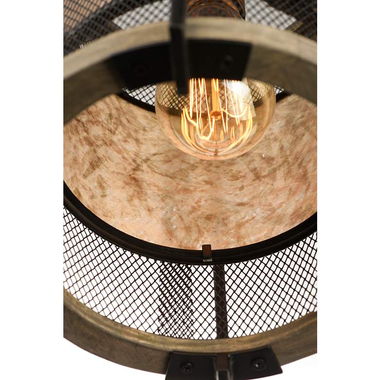Image 4 Maxim Boundry 9" Wide Industrial Black and Barn Wood Mini Pendant more views