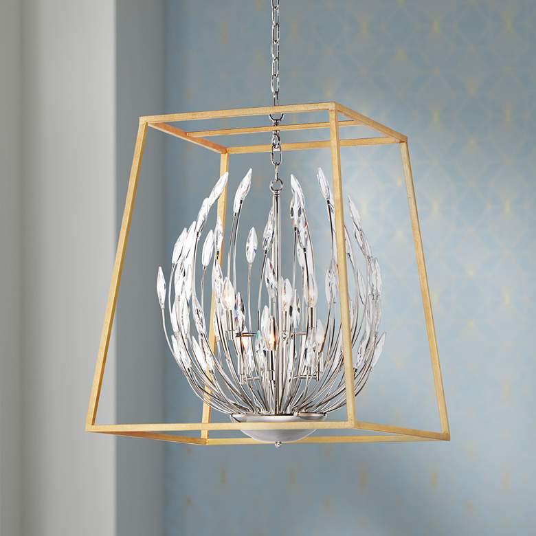 Image 1 Maxim Bouquet 24 1/2"W Gold and Nickel Foyer Pendant Light