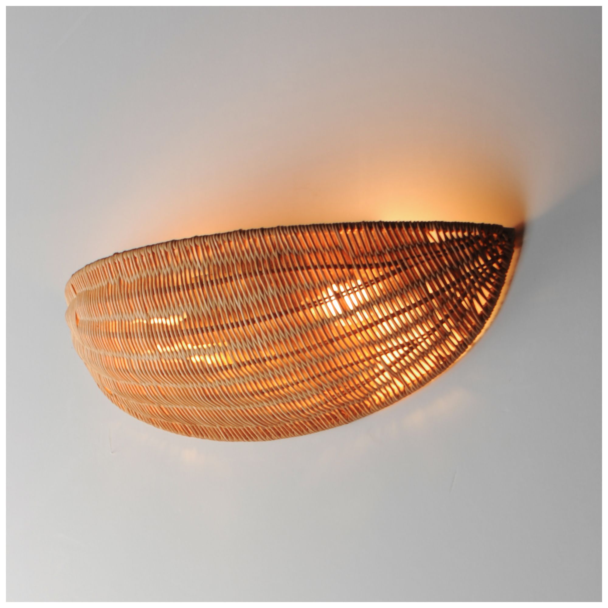 Image 4 Maxim Bower 17 3/4" Wide Rattan/Natural Aged Brass Wall Sconce more views