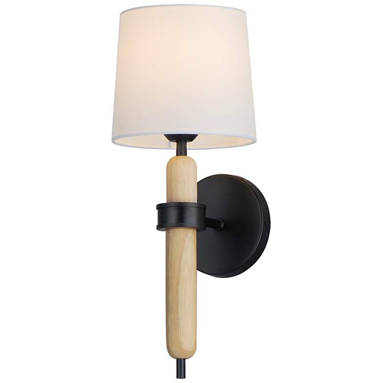 Image 2 Maxim Bozeman 17 3/4" High Matte Black Wall Sconce