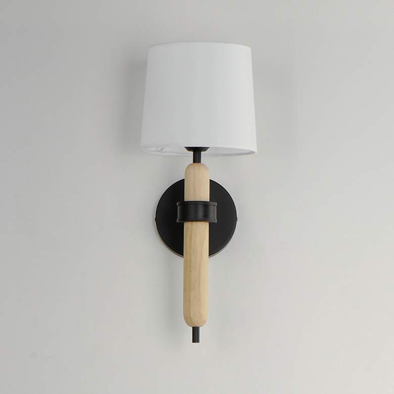 Image 4 Maxim Bozeman 17 3/4" High Matte Black Wall Sconce more views