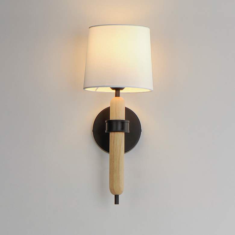 Image 5 Maxim Bozeman 17 3/4" High Matte Black Wall Sconce more views