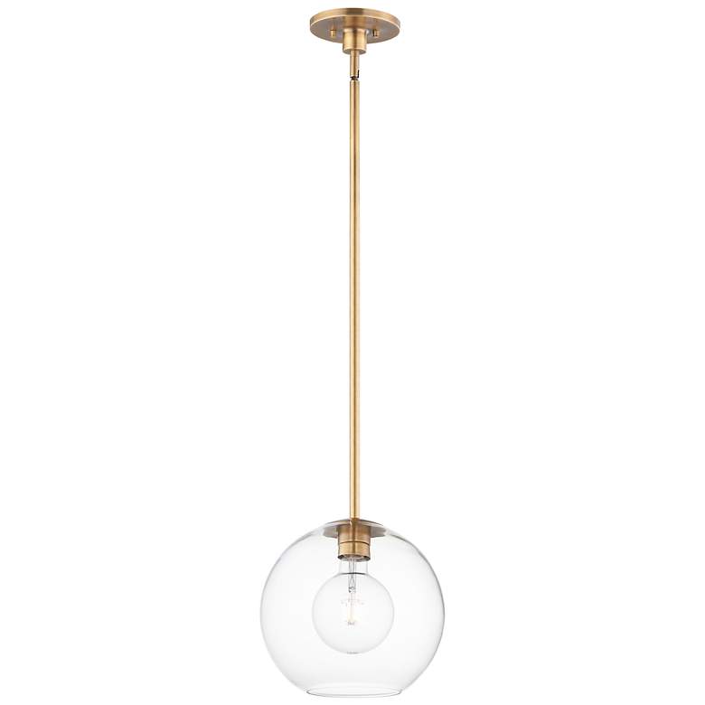 Image 1 Maxim Branch 1-Light 11" Wide Natural Aged Brass Pendant Light