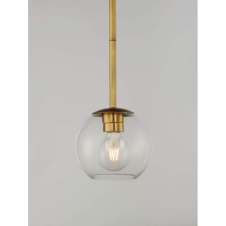 Image 2 Maxim Branch 1-Light 11" Wide Natural Aged Brass Pendant Light more views