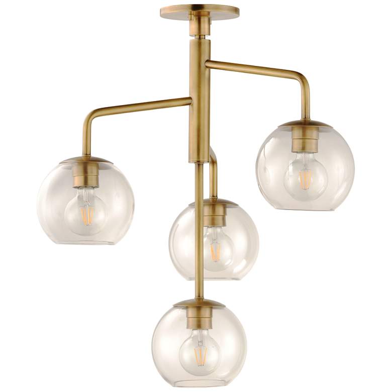 Image 2 Maxim Branch 21 1/2" Wide Natural Aged Brass 4-Light Pendant more views