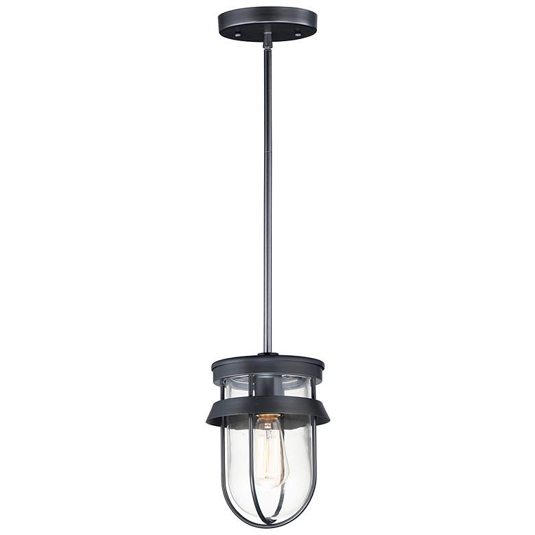 Image 2 Maxim Breakwater 10" High Black Outdoor Hanging Light