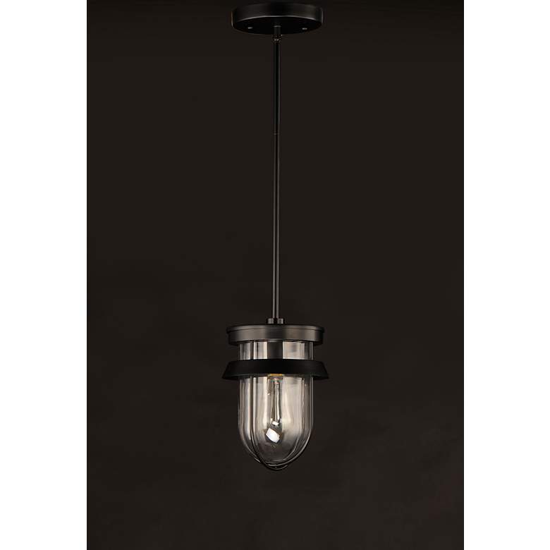 Image 4 Maxim Breakwater 10" High Black Outdoor Hanging Light more views