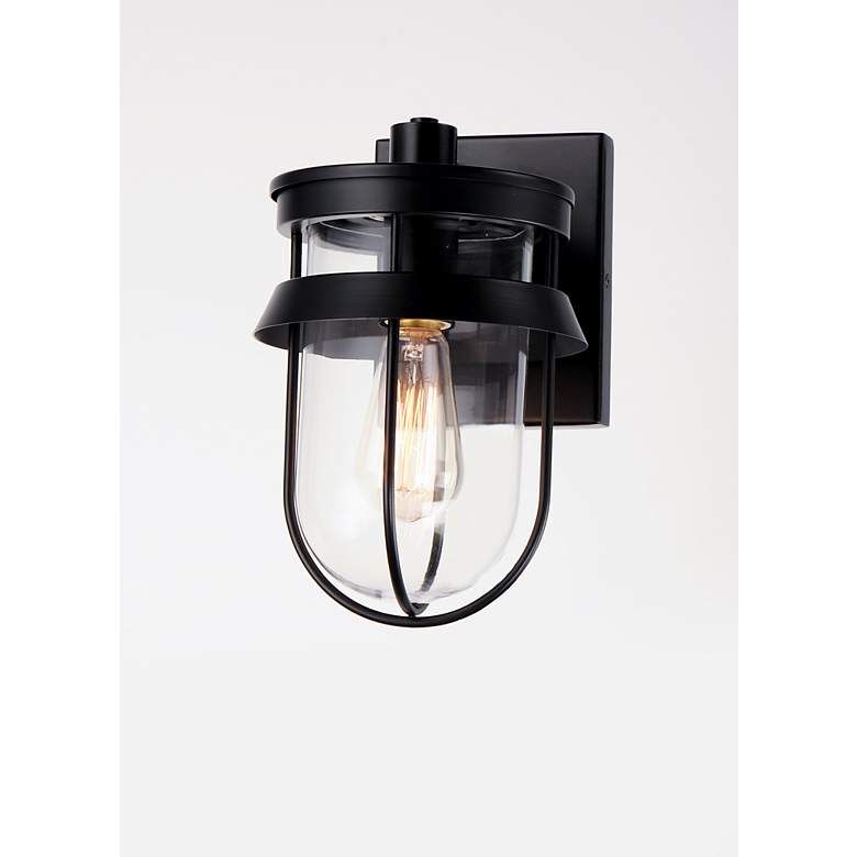 Image 3 Maxim Breakwater 10" High Black Outdoor Wall Light more views