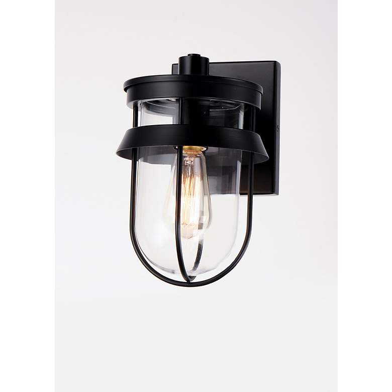 Image 2 Maxim Breakwater 10 inch High Black Outdoor Wall Light more views