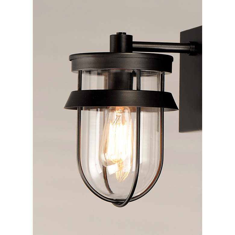 Image 4 Maxim Breakwater 10" High Black Outdoor Wall Light more views