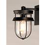 4_Maxim Breakwater 10" High Black Outdoor Wall Light more views