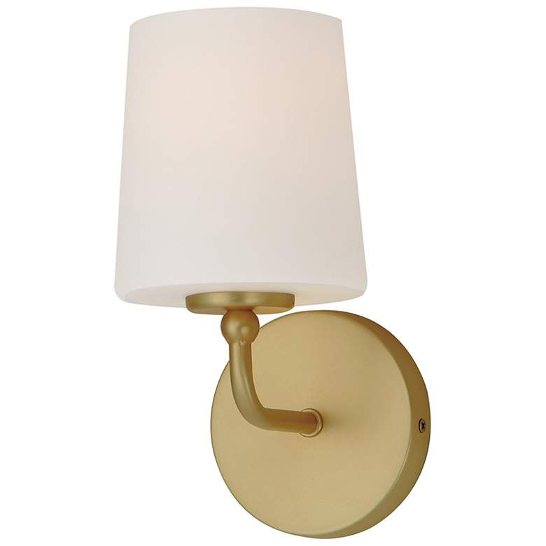 Image 1 Maxim Bristol 10" High Satin Brass Wall Sconce