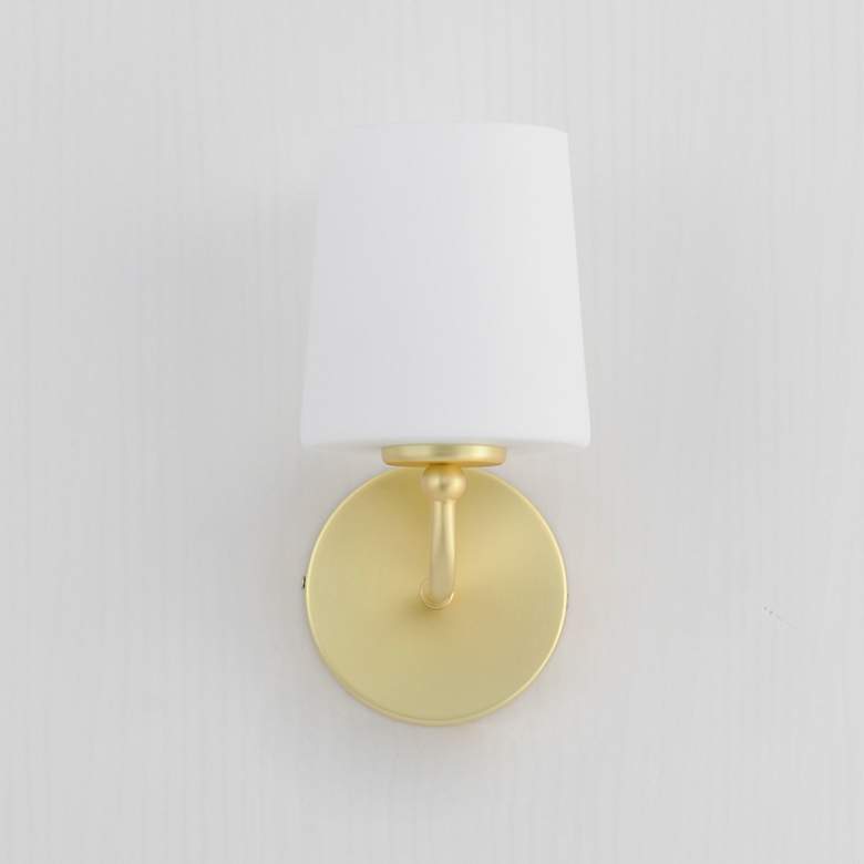 Image 2 Maxim Bristol 10" High Satin Brass Wall Sconce more views