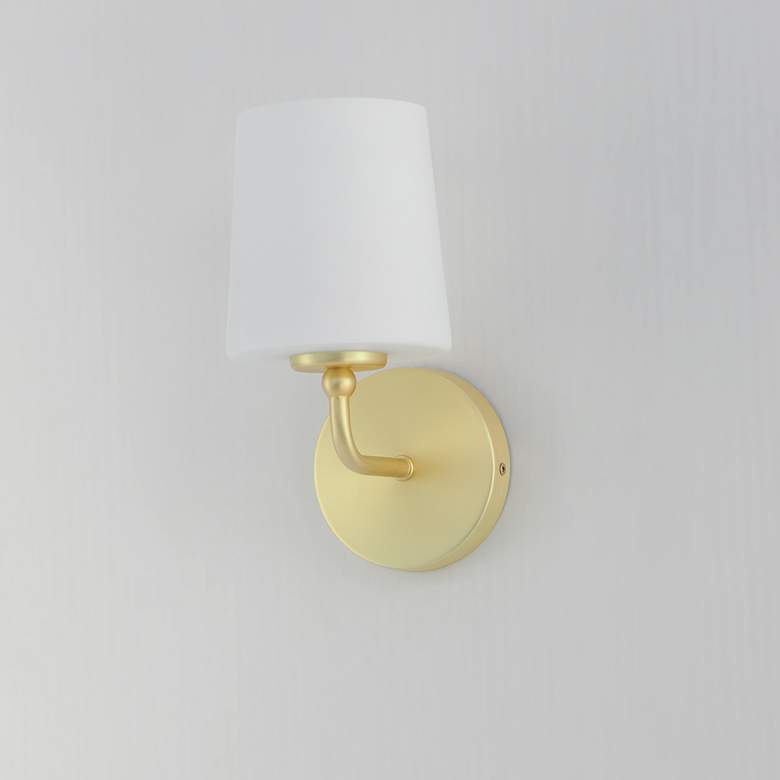 Image 4 Maxim Bristol 10" High Satin Brass Wall Sconce more views