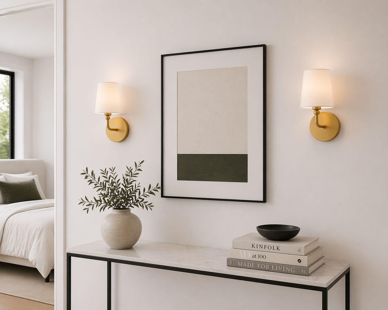 Maxim Bristol 10" High Satin Brass Wall Sconce