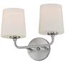 1_Maxim Bristol 13 1/4" High Satin Nickel 2-Light Wall Sconce