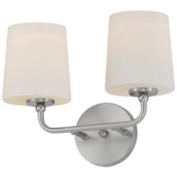 Maxim Bristol 13 1/4" High Satin Nickel 2-Light Wall Sconce