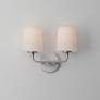 4_Maxim Bristol 13 1/4" High Satin Nickel 2-Light Wall Sconce more views