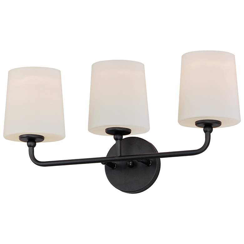 Image 2 Maxim Bristol 20 3/4" Wide Black 3-Light Bath Light