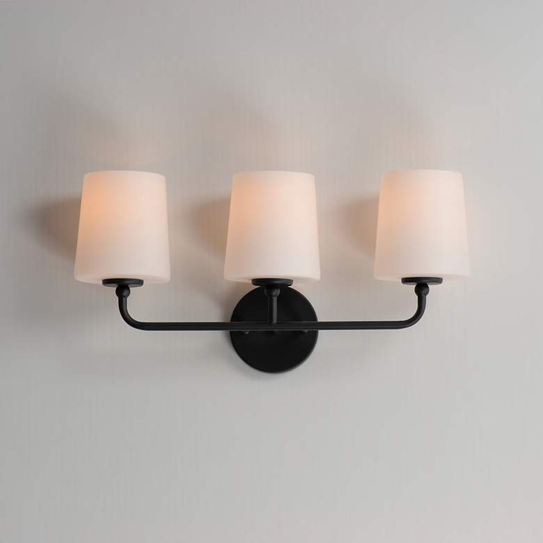Image 1 Maxim Bristol 20 3/4" Wide Black 3-Light Bath Light