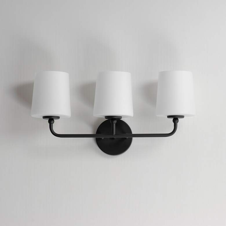Image 3 Maxim Bristol 20 3/4" Wide Black 3-Light Bath Light more views