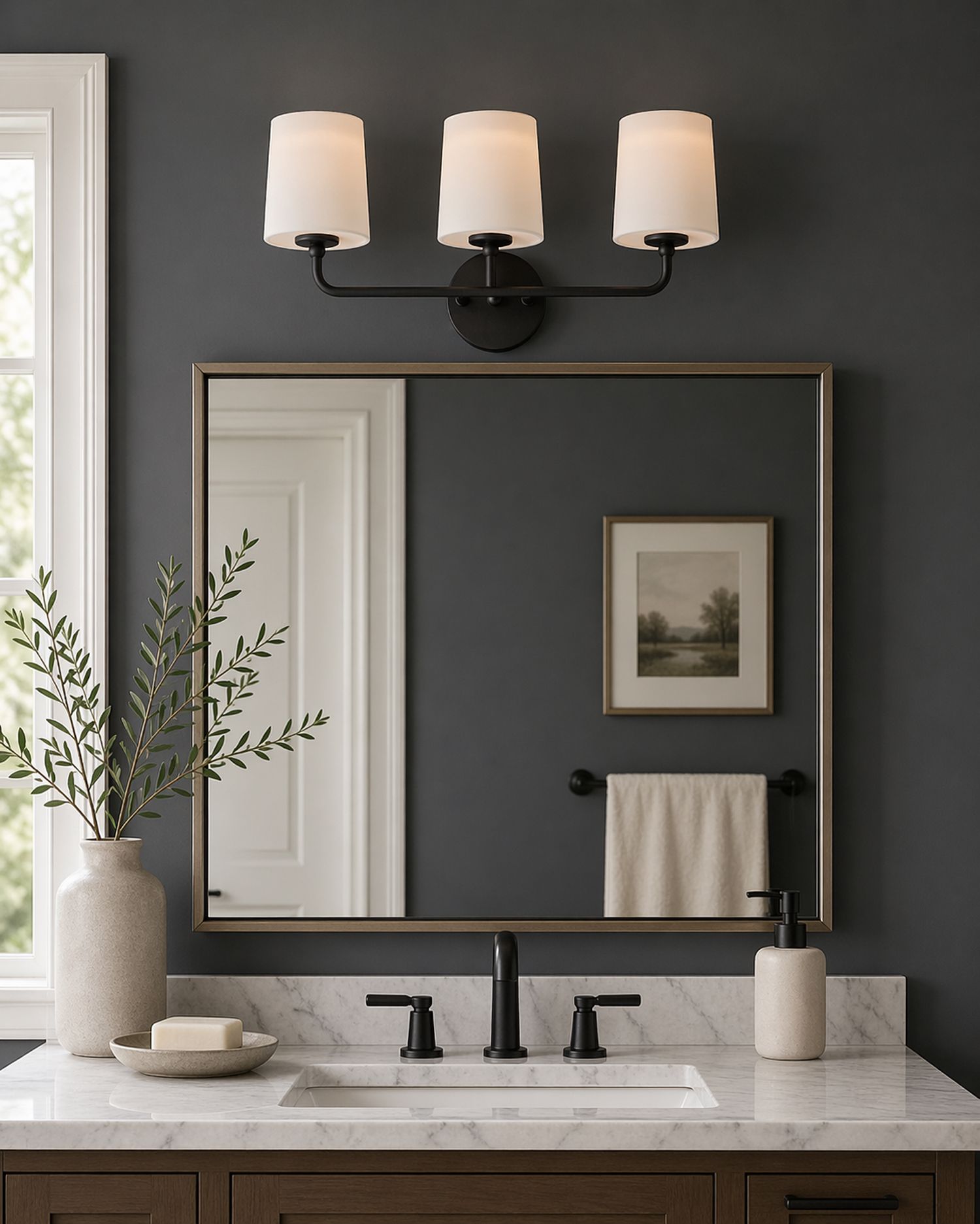Image 6 Maxim Bristol 20 3/4" Wide Black 3-Light Bath Light more views