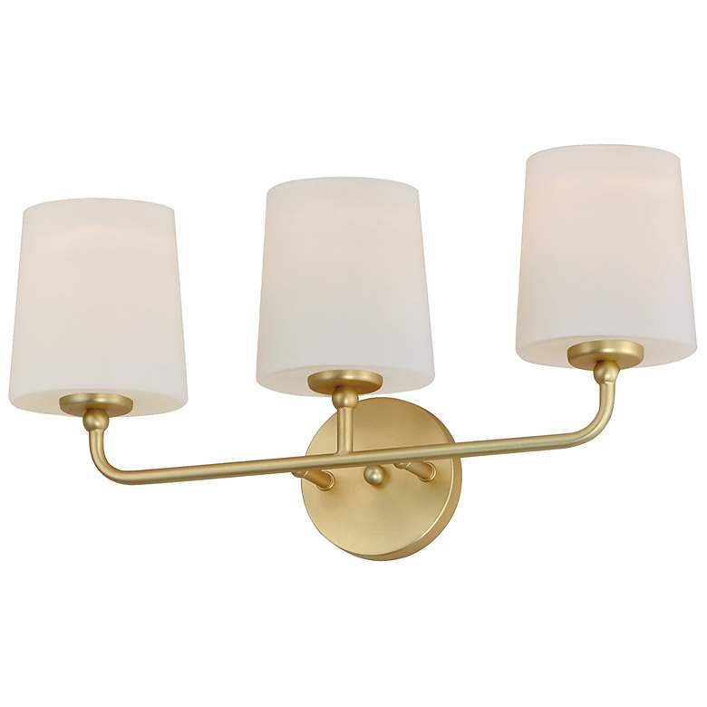 Image 2 Maxim Bristol 20 3/4" Wide Satin Brass 3-Light Bath Light