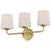 Maxim Bristol 20 3/4" Wide Satin Brass 3-Light Bath Light