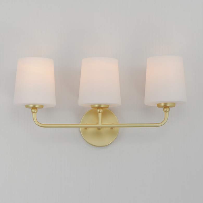 Image 1 Maxim Bristol 20 3/4" Wide Satin Brass 3-Light Bath Light