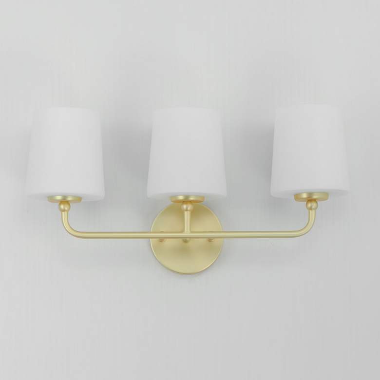 Image 3 Maxim Bristol 20 3/4" Wide Satin Brass 3-Light Bath Light more views