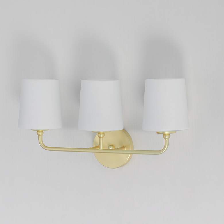 Image 4 Maxim Bristol 20 3/4" Wide Satin Brass 3-Light Bath Light more views